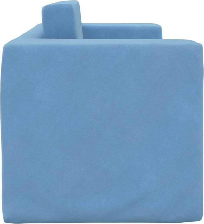 Actual product image VidaXL Children's sofa bed 2-seater blue Soft plush (Children sofa)