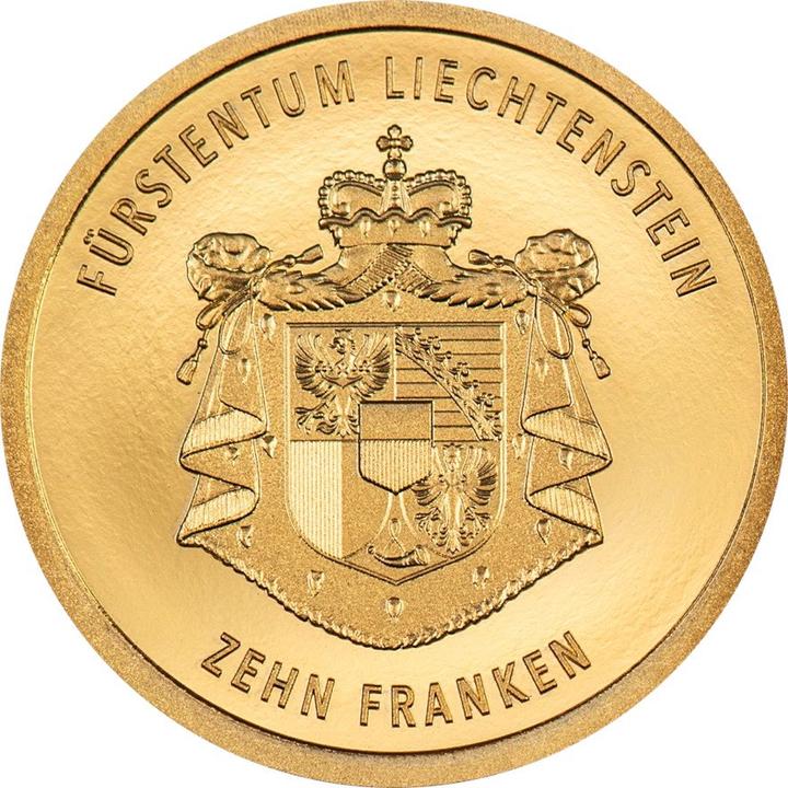 Produktbild CIT Coin Invest Gold Liechtenstein 100 Jahre Schweizer Franken 0,5 g PP - 2024 (999.90, 2024)