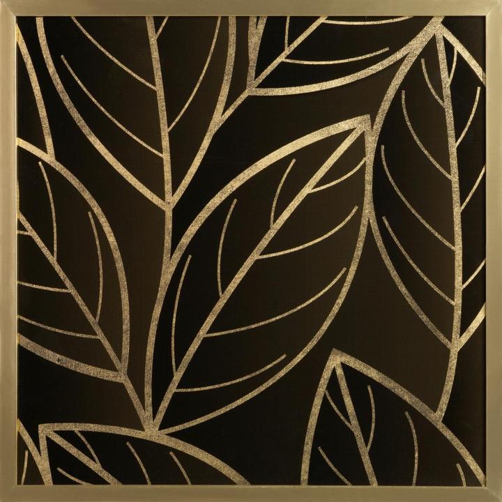 Immagine prodotto Eurofirany COLLEZIONE LIMITATA Paveikslas ALISMA2 su auksinių lapų spauda auksiniame rėmelyje, 53X53 cm (53 x 53 cm)