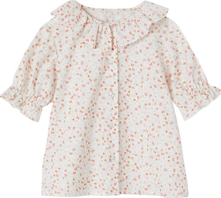 Actual product image Vertbaudet Girls' muslin blouse with collar (98)