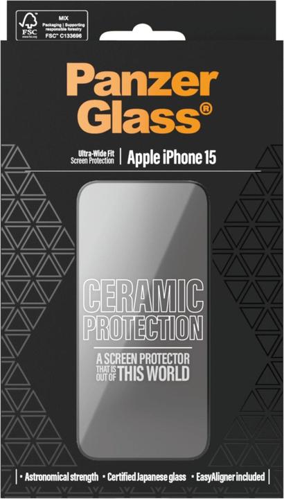 Immagine prodotto PanzerGlass Ceramic Protection (1 Pezzo/i, Apple iPhone 15)