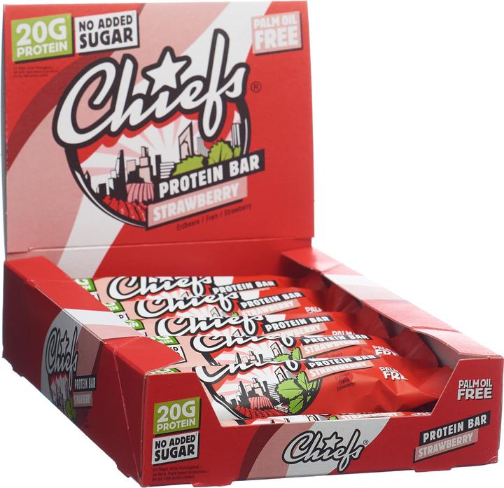 Produktbild Chiefs Protein Bar (Erdbeere, 12 Stk., 660 g)