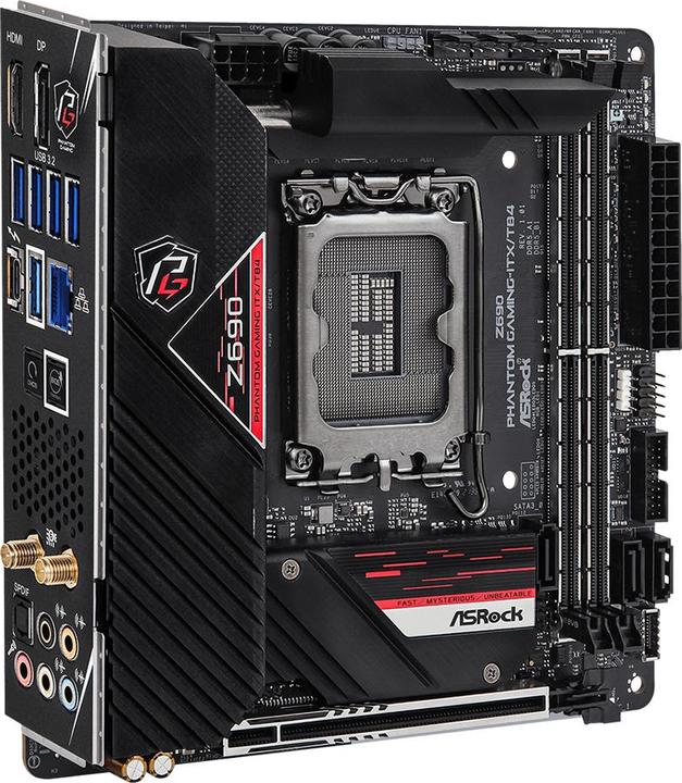 Actual product image AsRock Z690 Phantom Gaming-ITX/TB4 (LGA 1700, Intel Z690 (DDR5), Mini-ITX)