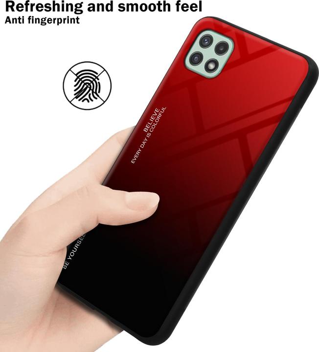 Produktbild Cadorabo TPU 2 Farben Glas Hülle (Samsung Galaxy A22 5G)