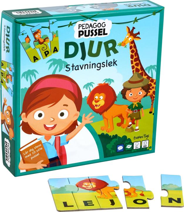 Actual product image Barbo Toys Barbo Classic Pedagog Pussel Djur Stavningslek (SE)