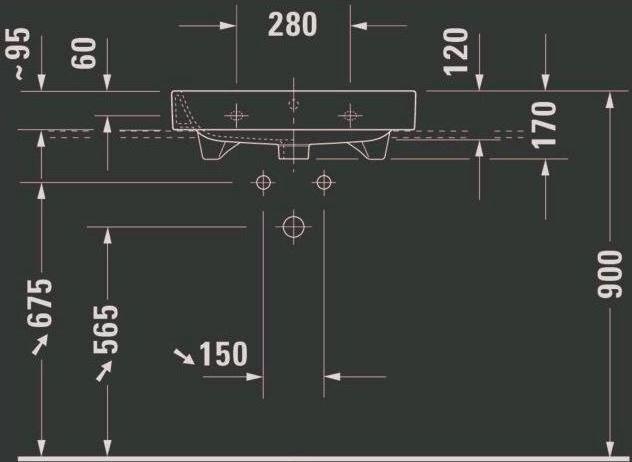 Immagine prodotto Duravit Mobili lavabo HAPPY D.2 m ÜL HLB 600x505mm geschli 1 HL bianco (505 mm, 600 mm)