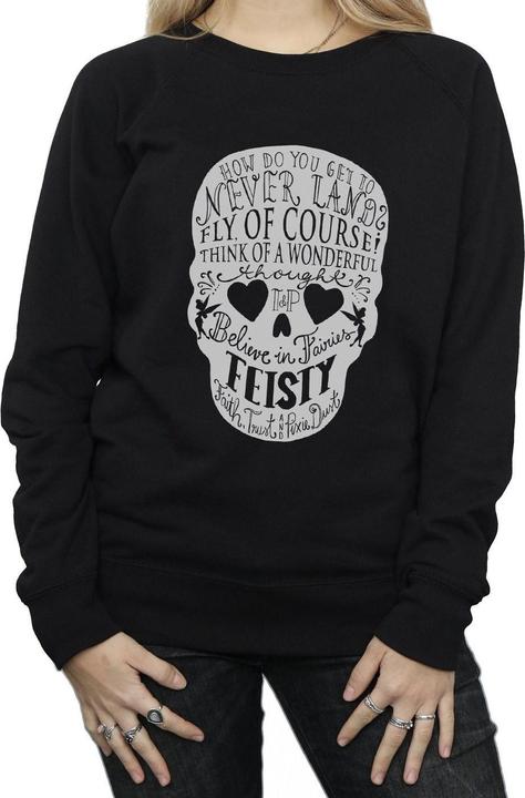 Actual product image Disney Womens/Ladies Tinker Bell Skull Sweatshirt (L)