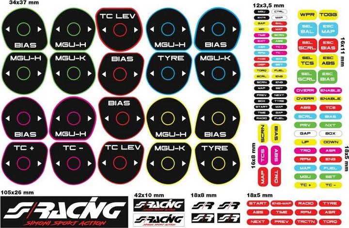 Actual product image Simoni Racing Sticker steering wheel