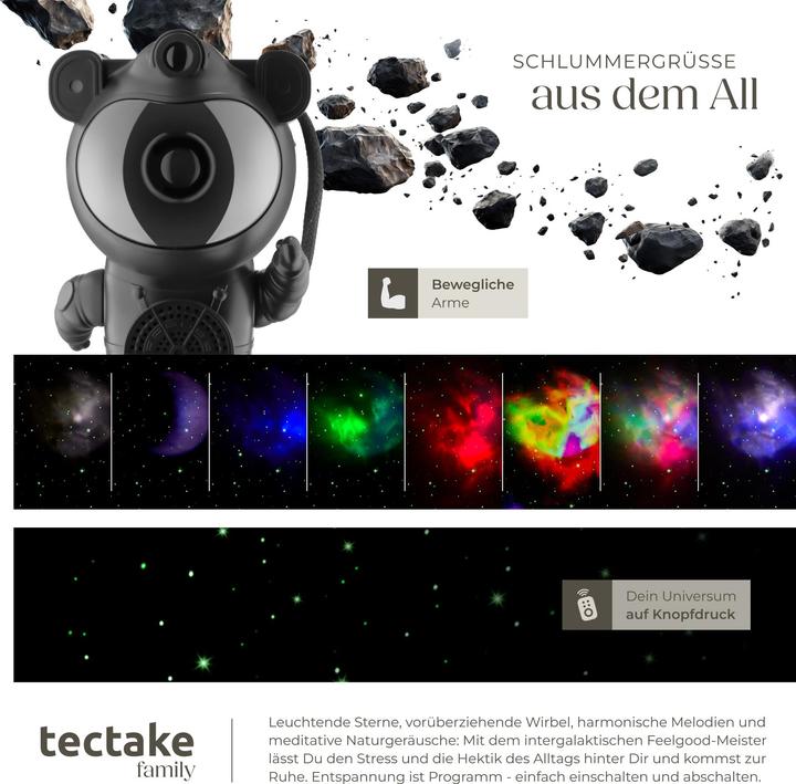 Produktbild tectake LED-Sternenhimmel-Projektor Astronaut, inkl. Bluetooth