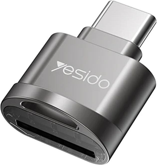 Image du produit Yesido - Card Reader (GS19) - OTG Adapter, Type-C to TF Card - Grey (Type B)