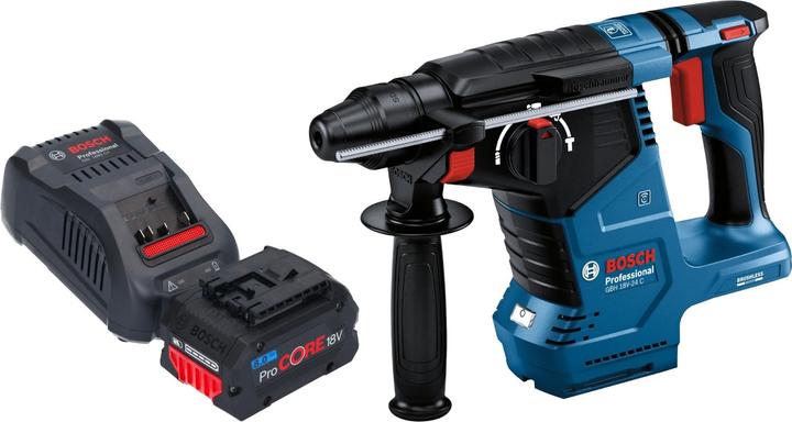 Produktbild Bosch Professional Bosch GBH 18V-24 C Professional Akku Bohrhammer 18 V 2,4 J Brushless SDS plus + 1x ProCORE Akku 8,0 (Akkubetrieb)