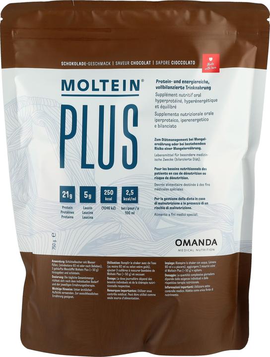 Produktbild Moltein Plus 2.5 Schokolade (750g) (1 Stück, Pulver, 750 g)