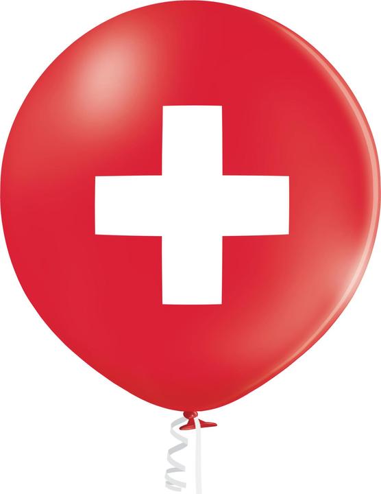 Produktbild Belbal Luftballon Schweiz Rot/Weiss, Ø 60 cm, 2 Stück (2 x)