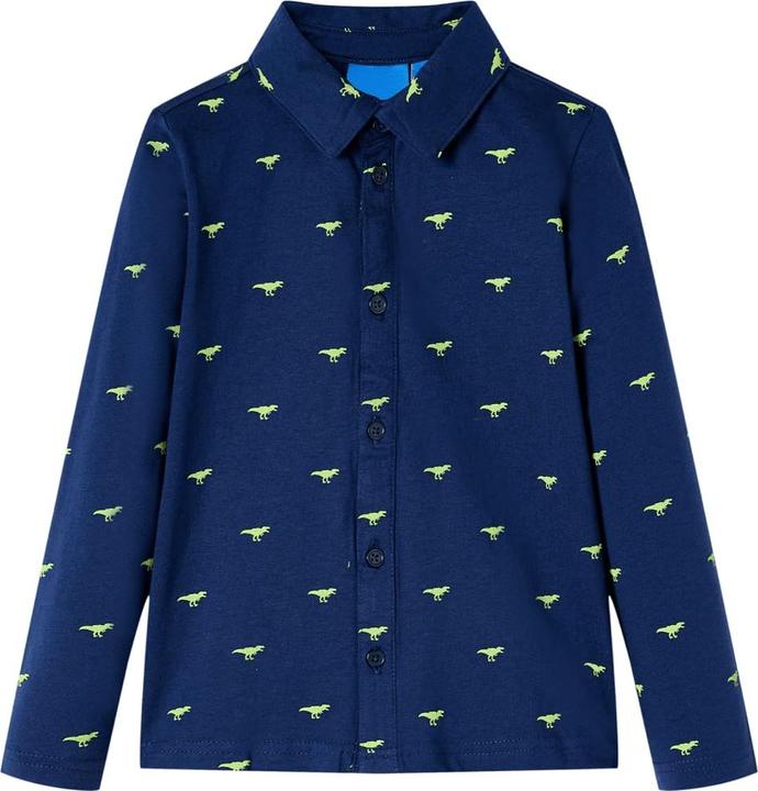 Immagine prodotto VidaXL Camicia da bambino blu navy 116,Materiale: 100 % cotone,Colore (116)