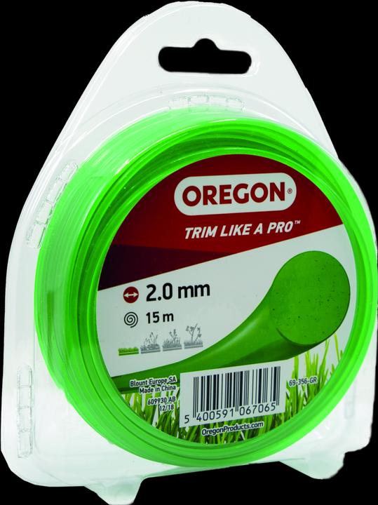 Oregon Thread multicolour green round 2.0 mm x 15 m (Weed whacker, Trimmer line + line spool)