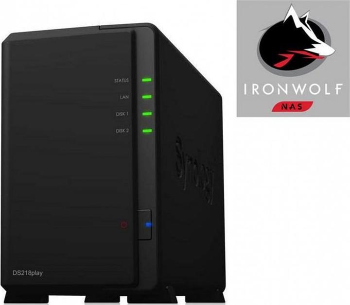 Produktbild Synology DS218play (2 x 4 TB, Seagate Ironwolf)