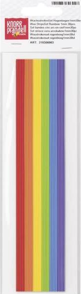 Produktbild Knorr Prandell Wachsstreifen "Regenbogen", ca. 20 x 0,1 cm, 30 Stück