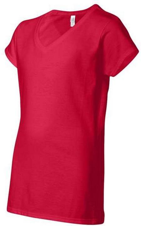 Actual product image Gildan Womens/Ladies Soft Touch V Neck T-Shirt (36 D)