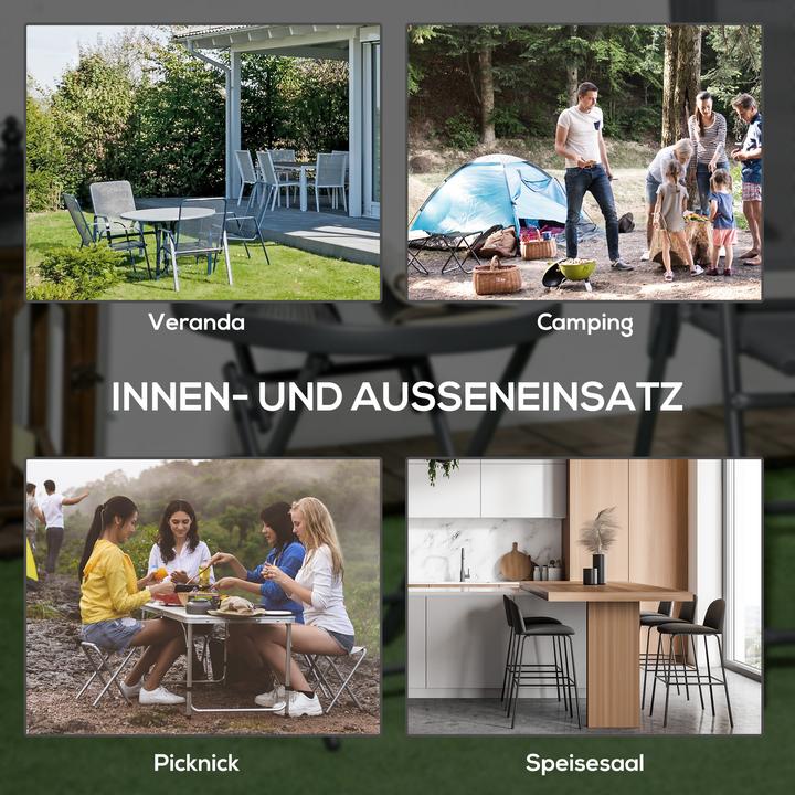 Image du produit Outsunny Table d'appoint ronde avec fonction de pliage