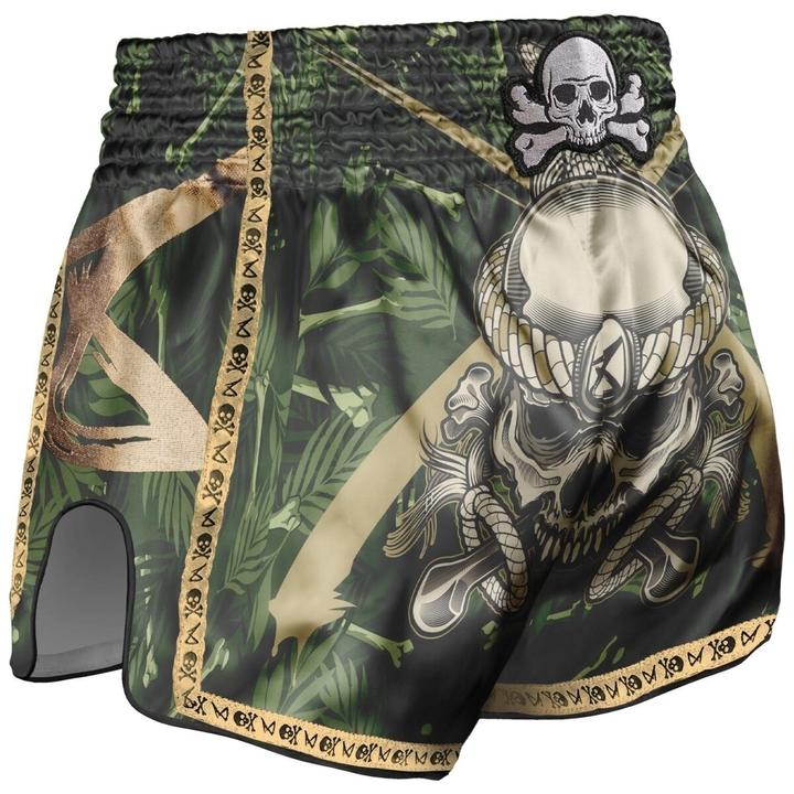 Immagine prodotto 8Weapons Muay Thai Shorts Bone Island Olive/Gold (XL)