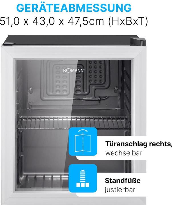 Produktbild Bomann Boma Glastürkühlschrank (48 l)