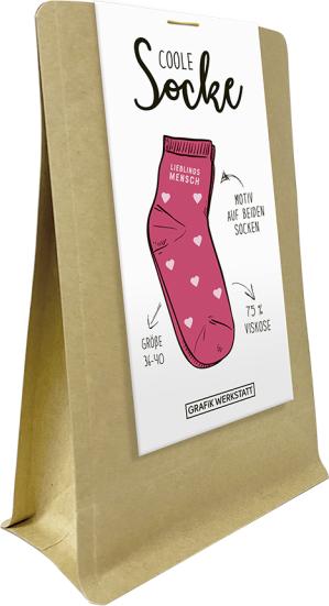 Image du produit Geschenksocken Coole Socke - Lieblingsmensch - Grösse 36-40 - von (36 - 40)