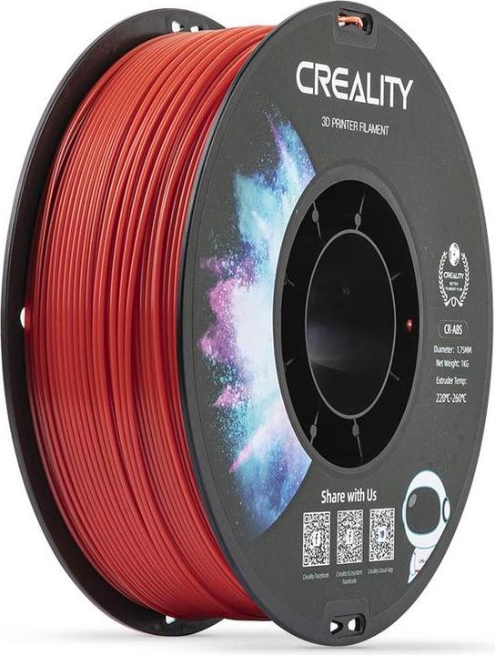 Immagine prodotto Creality Filamento ABS, rosso, 1,75 mm, 1 kg (ABS, 1.75 mm, 1000 g, Rosso)