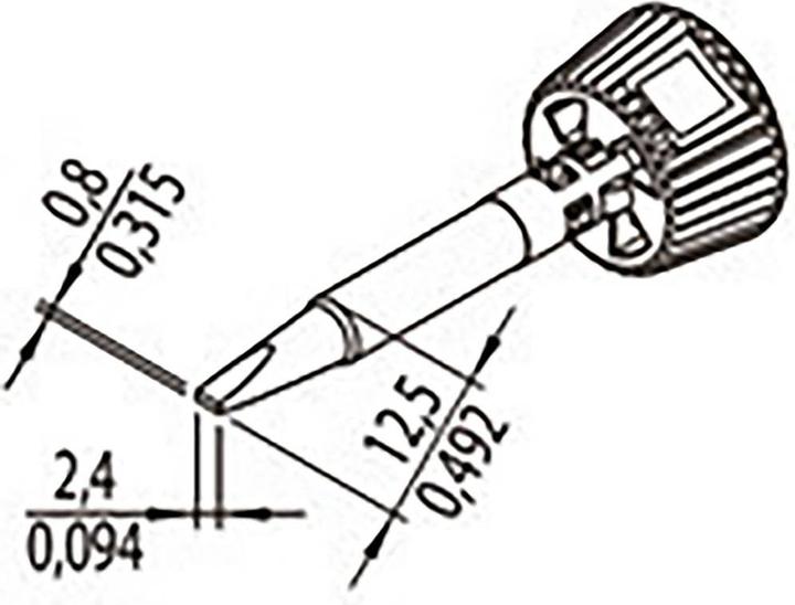 Produktbild 0142CDLF24L/SB Lötspitze Spitzen-Grösse 2.40 mm Inhalt 1 St. (Lötkolben)