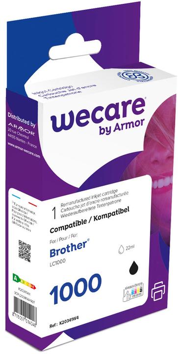 Immagine prodotto Wecare Inchiostro ricostruito nero LC-1000BK per Brother DCP-130C 22ml (FC)