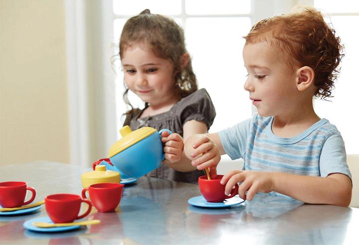 Actual product image Green Toys Tea Set blue