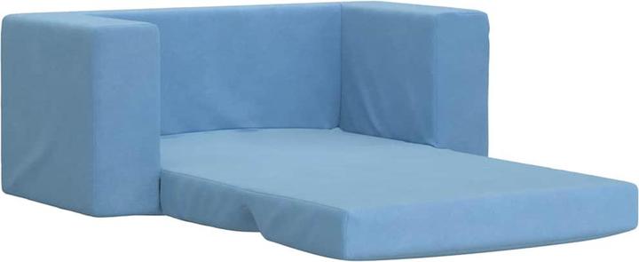 Actual product image VidaXL Children's sofa bed 2-seater blue Soft plush (Children sofa)