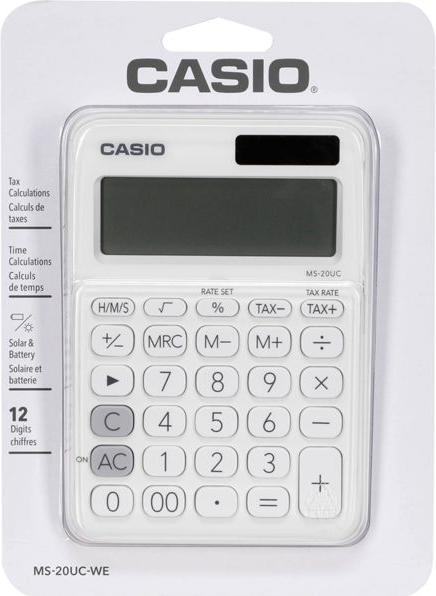 Produktbild Casio MS-20UC-WE Taschenrechner Desktop Einfacher Taschenrechner (Solarzellen, Batterien)