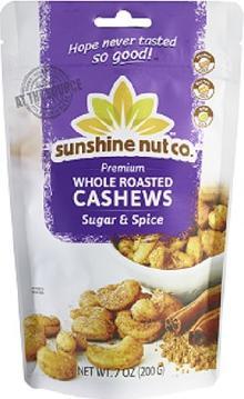 Immagine prodotto Sunshine Nuts noce del sole Anacardi Zucchero e Spezie (30 g)