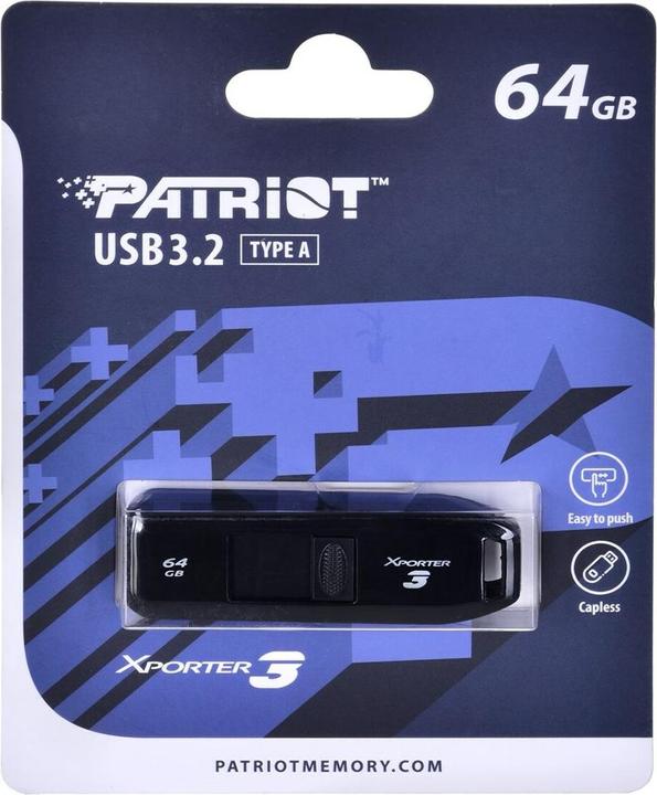 Image du produit Patriot USB 64GB Xporter GEN 1 3.2 PAT (64 Go, USB 3.2)