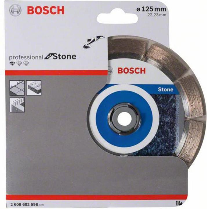 Produktbild Bosch Professional Zubehör Diamanttrennscheibe Standard for Stone, 125 x 22,23 x 1,6 x 10 mm, 1er-Pack