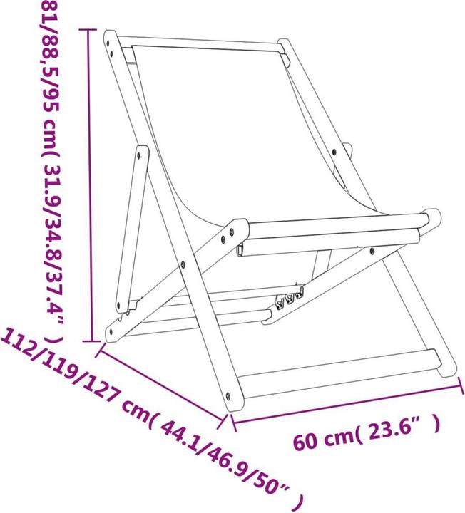Actual product image VidaXL Beach chairs (127 cm)