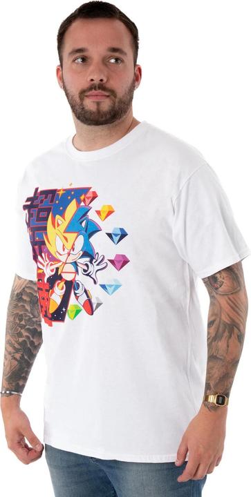 Actual product image Sonic The Hedgehog Mens Diamond T-Shirt (3XL)