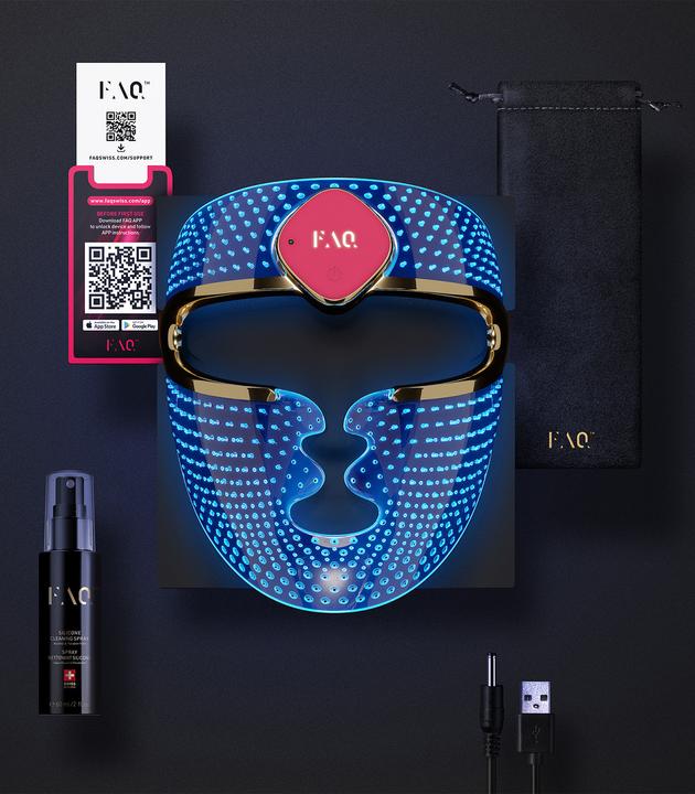 Actual product image FAQ LED face mask 201