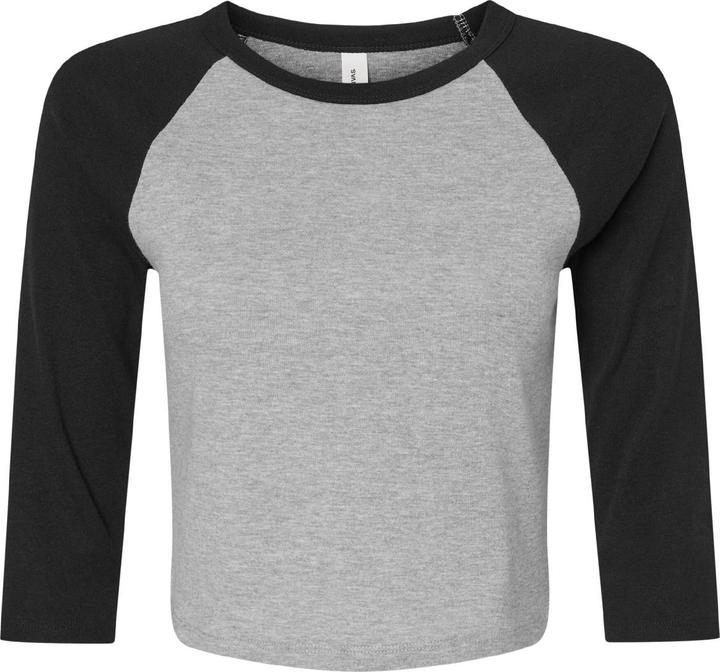 Produktbild Bella Canvas Kurzes Top Raglanärmel 34 Ärmel (M)