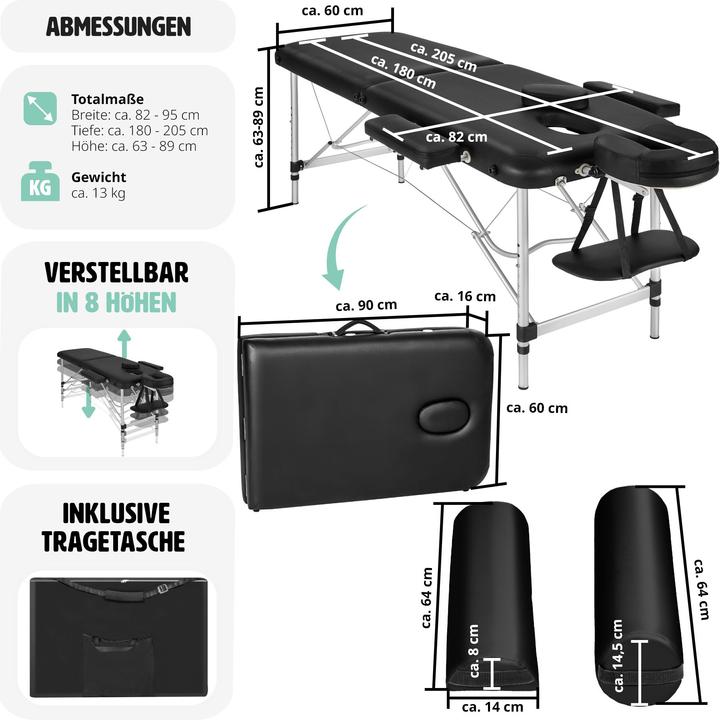 Actual product image tectake 2 zone massage table