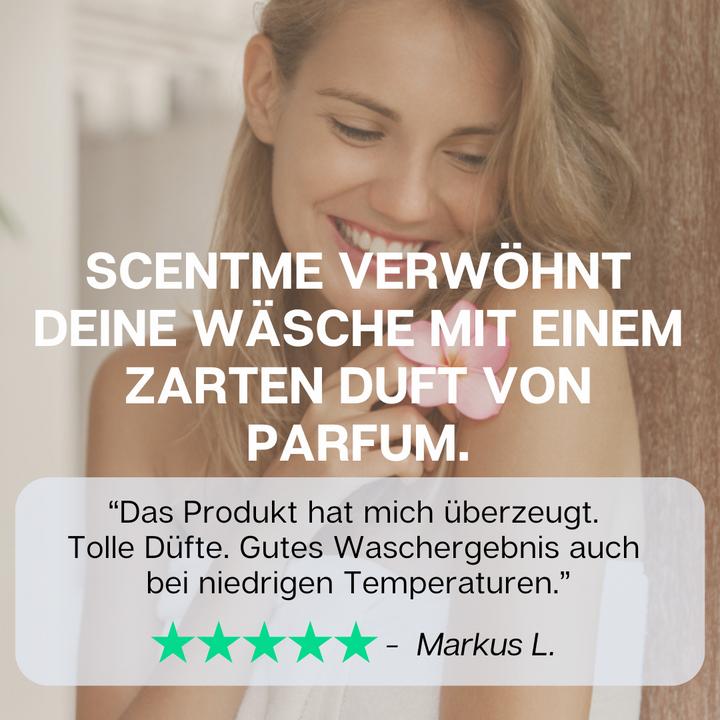 Produktbild scentme bottled luck - all-in-one Universalwaschmittel mit Wäscheparfüm (14 Waschgänge, Caps, Pods)