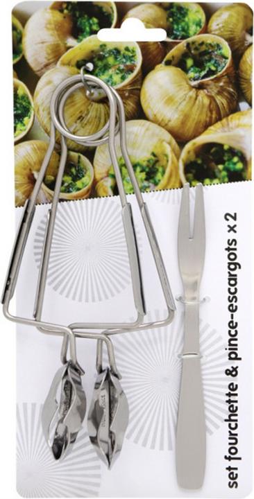 Immagine prodotto Chevalier Diffusion - Schneckengabeln & Schneckenzangen Set 4-tlg. silbern (4 Pezzo/i, Forcone)