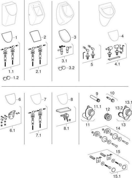 Actual product image Geberit Keramag / Urinal Renova Plan with cover and fastening white 235120000