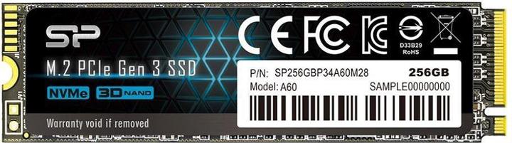 Actual product image Silicon Power A60 256Go SSD M.2 PCIe (256 GB, M.2 2280)