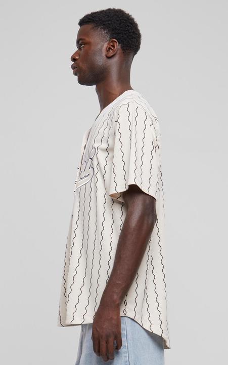 Image du produit Karl Kani KM233-014-1 KK Varsity Ziczac Pinstripe Baseball Shirt (XL)