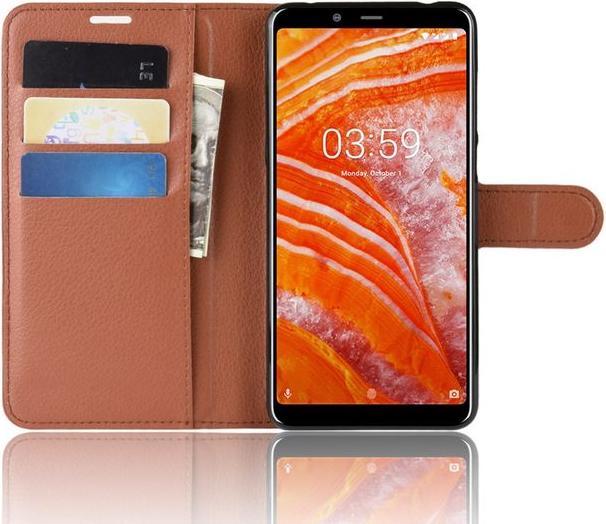 Actual product image MU Classic Litchi Leather Bookcover Series (Nokia 3.1 Plus)
