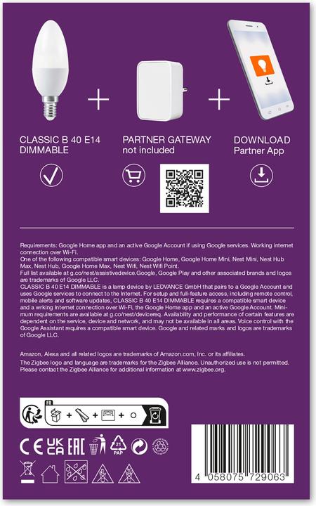 Image du produit Ledvance E14 - Bougie B35 (E14, 4.90 W, 470 lm, 1 x, F)