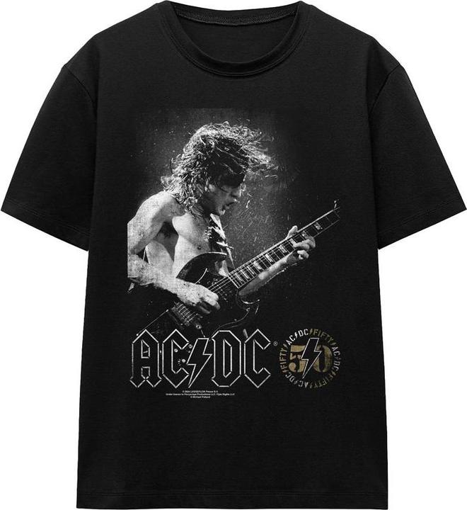 Actual product image AC/DC Unisex Adult Photo Guitar T-Shirt (S)