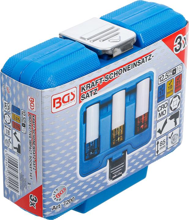 Actual product image BGS Force-protection set (19 mm, 21 mm, 17 mm)