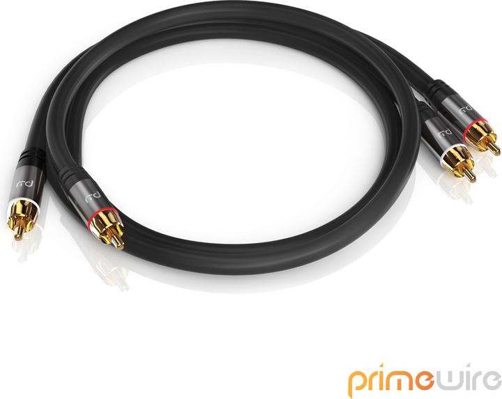 Actual product image Primewire Stereo Cinch Audio Cable, RCA, multiple shielded HiFi audio cable, 2X Cinch to 2X Cinch (0.50 m, Cinch)
